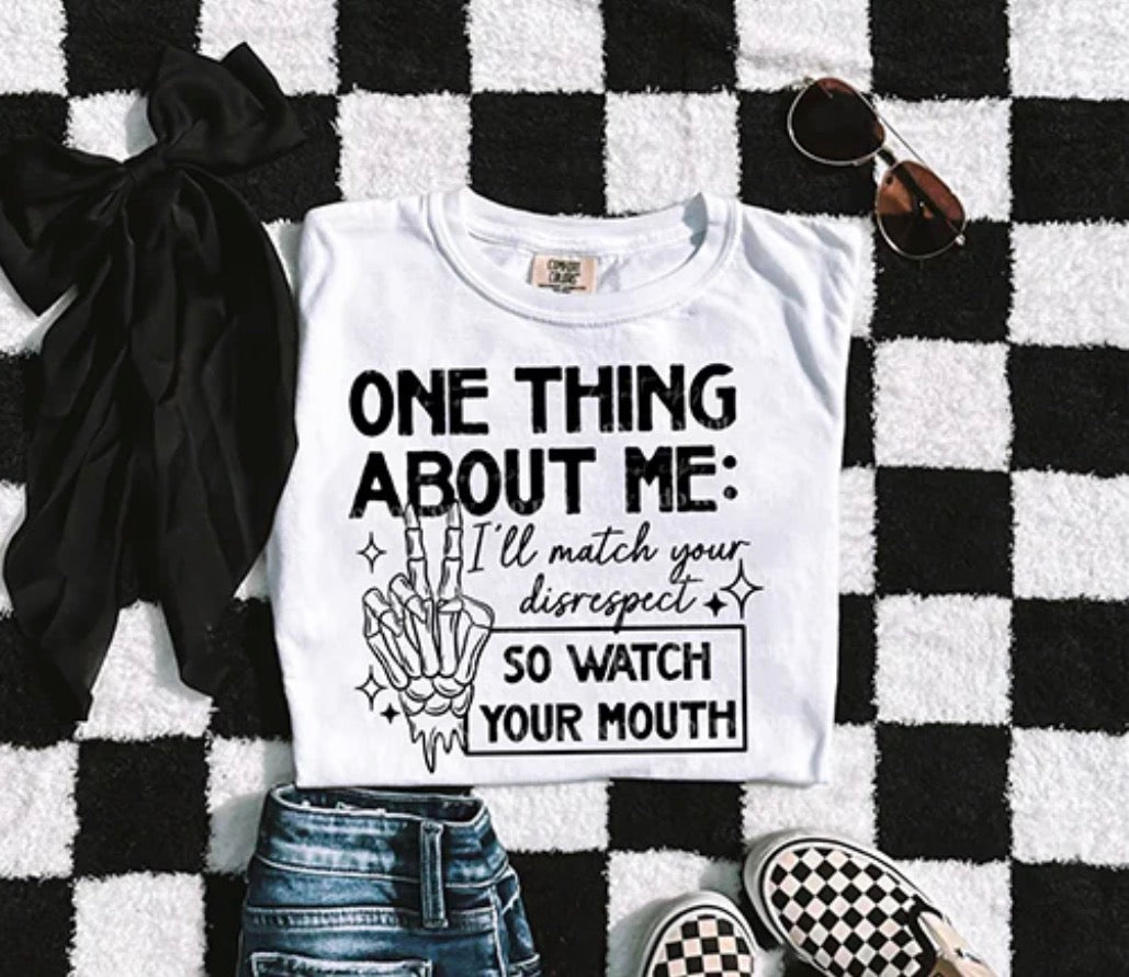 One Thing About Me…